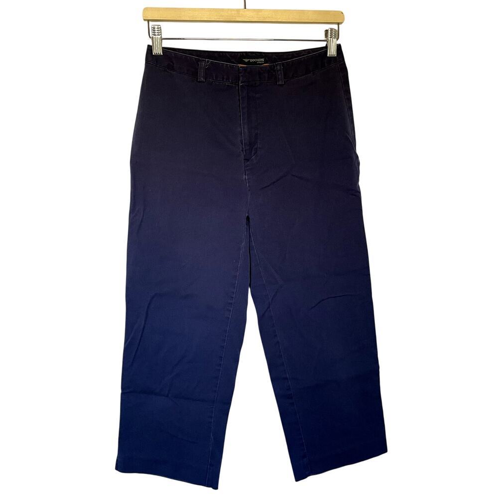 Dockers stretch stain defender blue jeans cotton du pont women's‎ size 6 pants